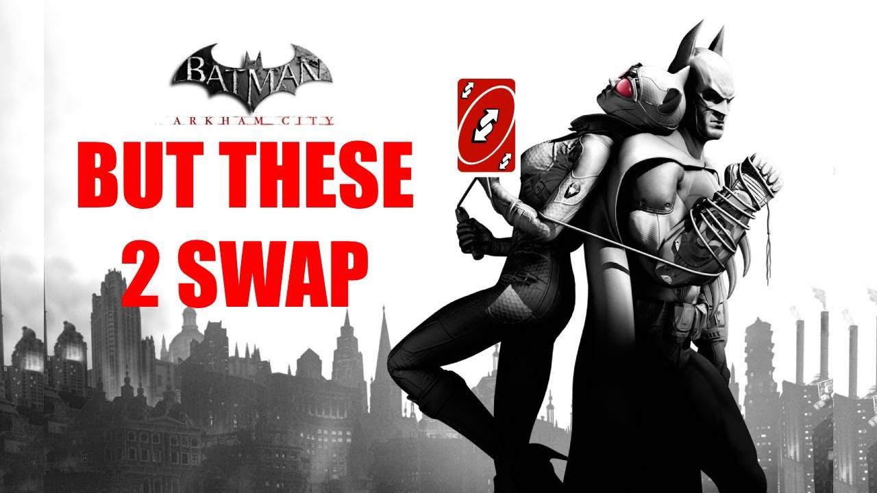Arkham City, но Женщина-кошка и Бэтмен меняются местами