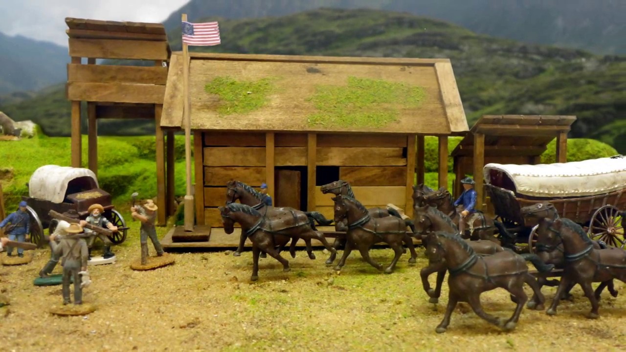 Western Diorama Modellbau US Fort Wild West Dioramenbau