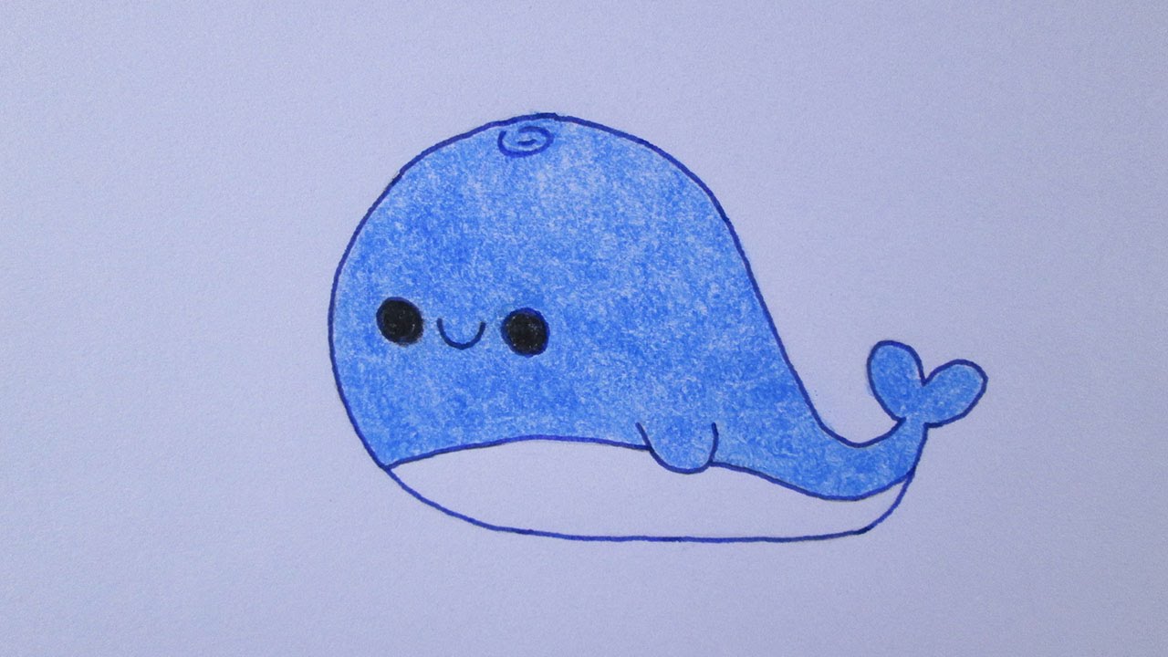 Como desenhar uma baleia muito fofa