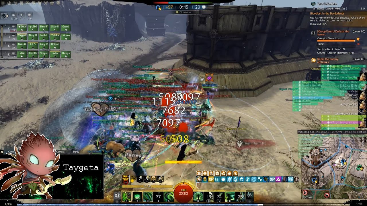 GW2 WvW — Power Scourge — Полный отряд некро-зергов