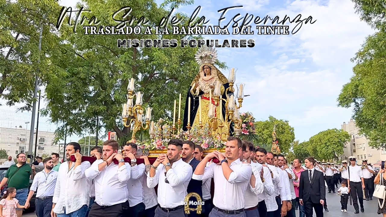 [4K] Traslado de la Esperanza de Utrera a la Barriada del Tinte (con la BCT “Vera Cruz” de Utrera)