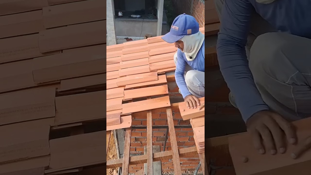 como fazer cobertura com telha canal #contrucaocivil #telhado #shortvideo