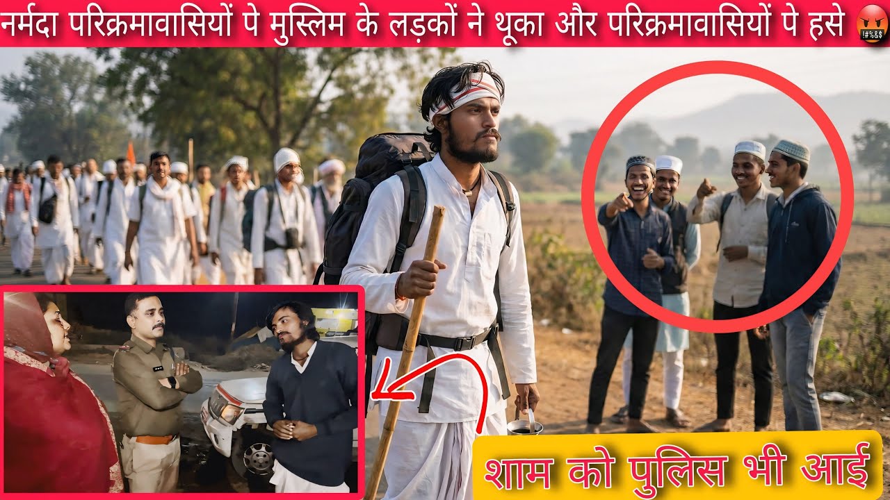 Madhy Pradesh Vikrampur Ke Muslims Ne Narmada Parikramawasiyon Pe Thuka Aur Parikramawasiyon Pe Hase