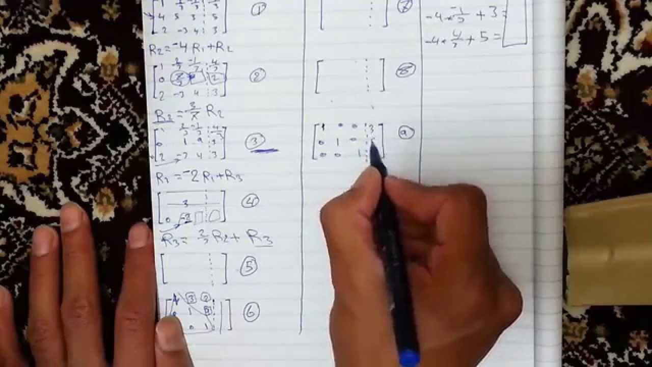 2)طريقة كاوس جوردن Gauss Jordan