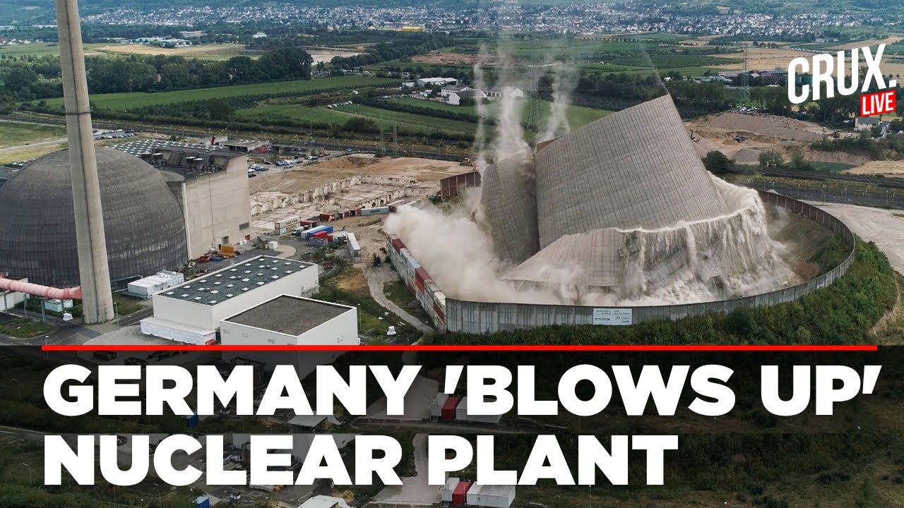Germany LIVE | Two Towers Of Gundremmingen Nuclear Power Plant Demolished In Controlled Explosion
