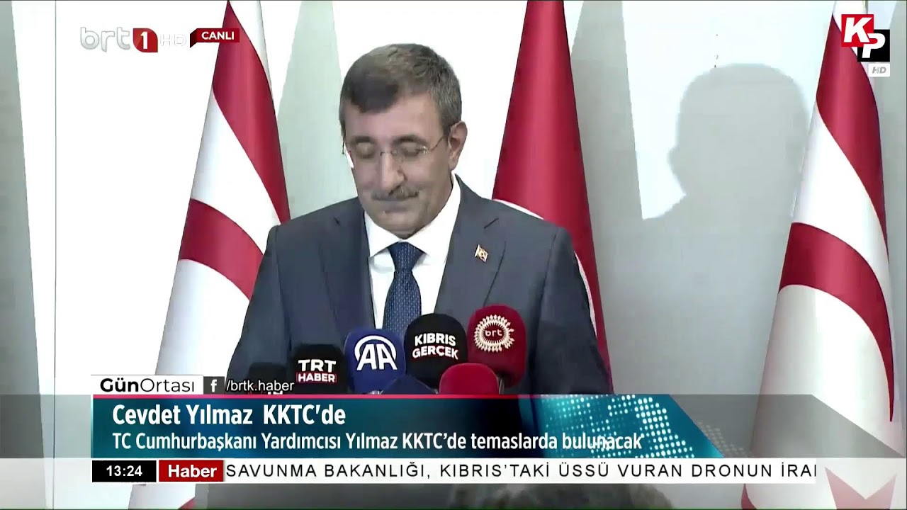 Başbakan Ünal Üstel ile TC Cumhurbaşkan Yardımcısı Cevdet Yılmaz ortak basın açıklaması