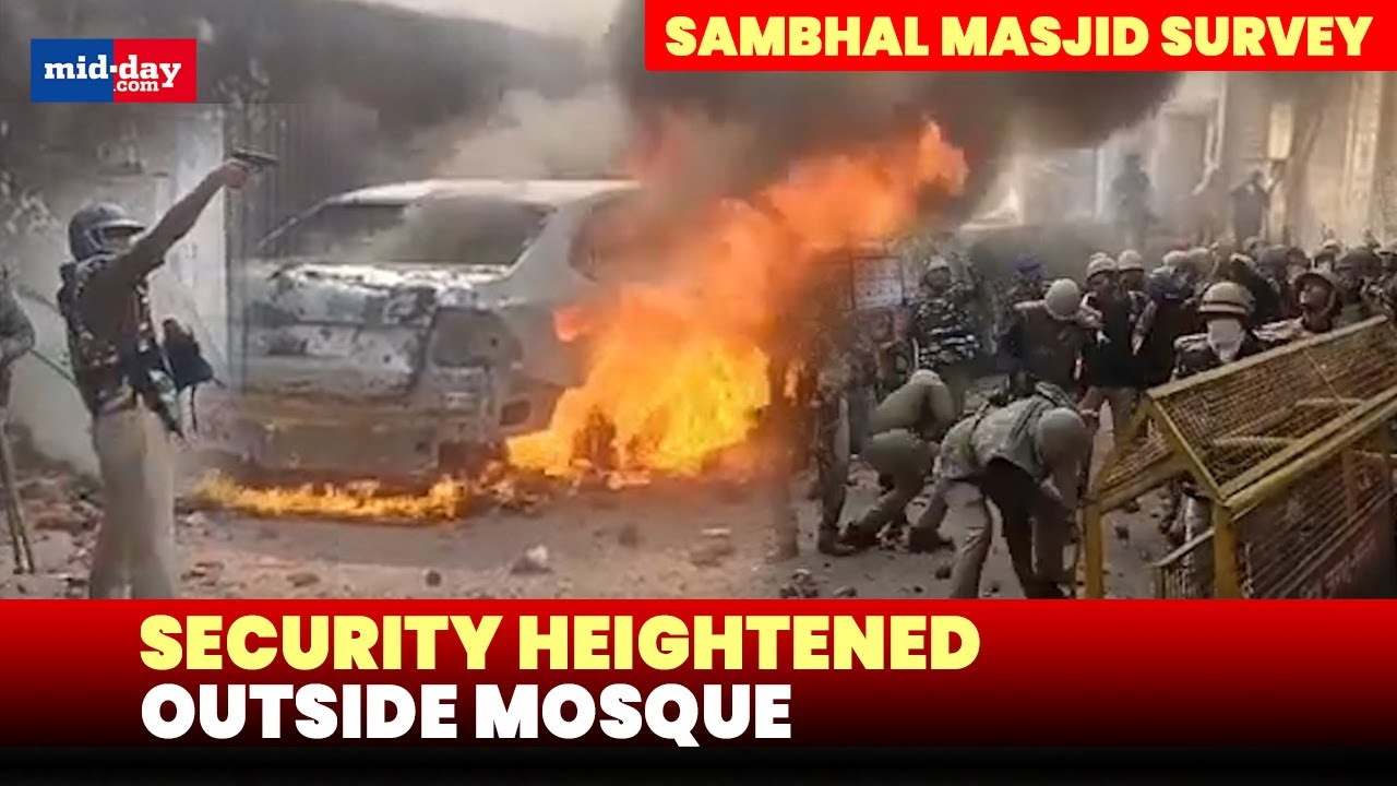 Sambhal Masjid survey: Security beefed up outside Shahi Jama Masjid amid ongoing tensions