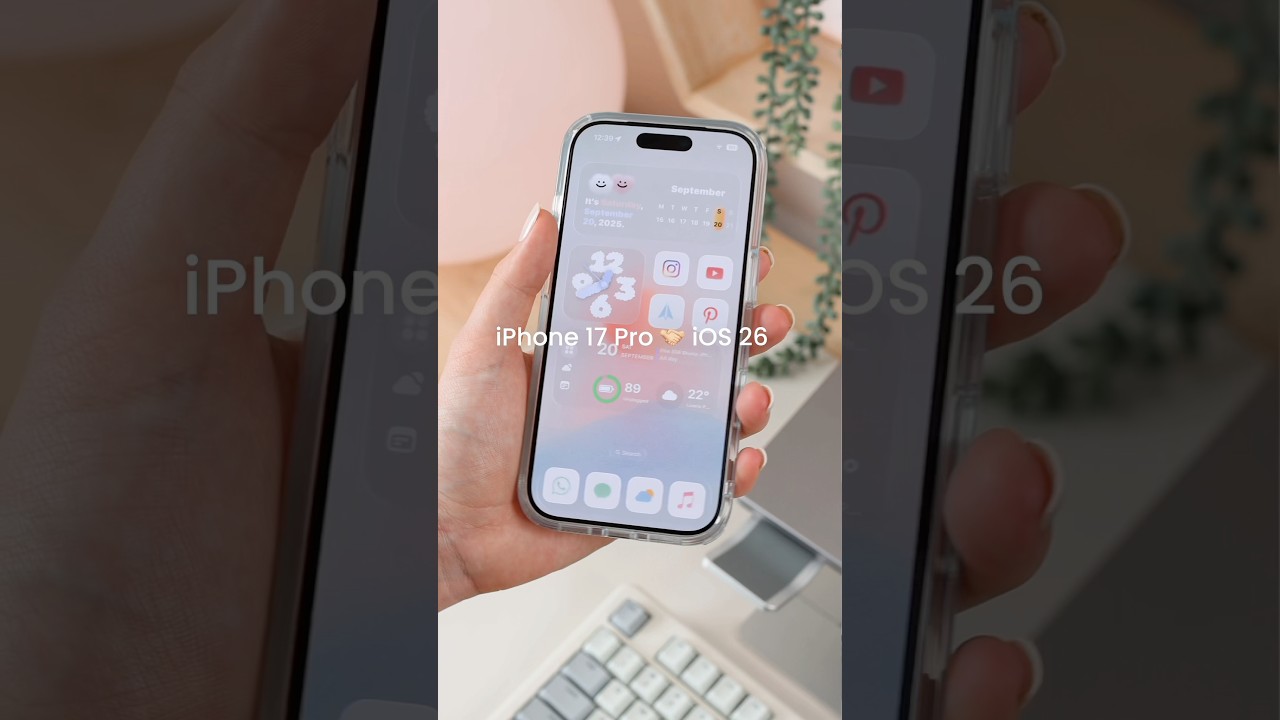 🌸☁️Эстетический рабочий стол iPhone 17 Pro | #iPhone 17pro #ios26