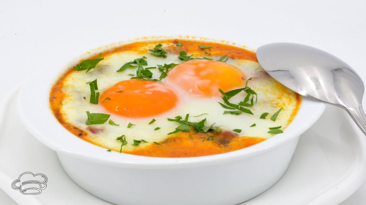 Receta de huevos al plato