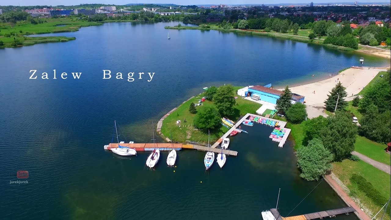 zalew Bagry z lotu ptaka,dron Kraków
