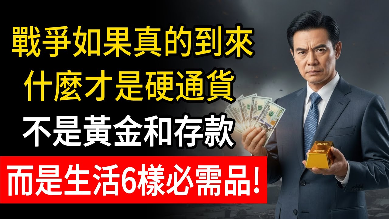 戰爭如果真的到來，什麼才是“硬通貨”，不是黃金和存款，而是生活6樣必需品！#生活智慧 #養老生活 #中老年 #硬通貨 #黃金 #存款
