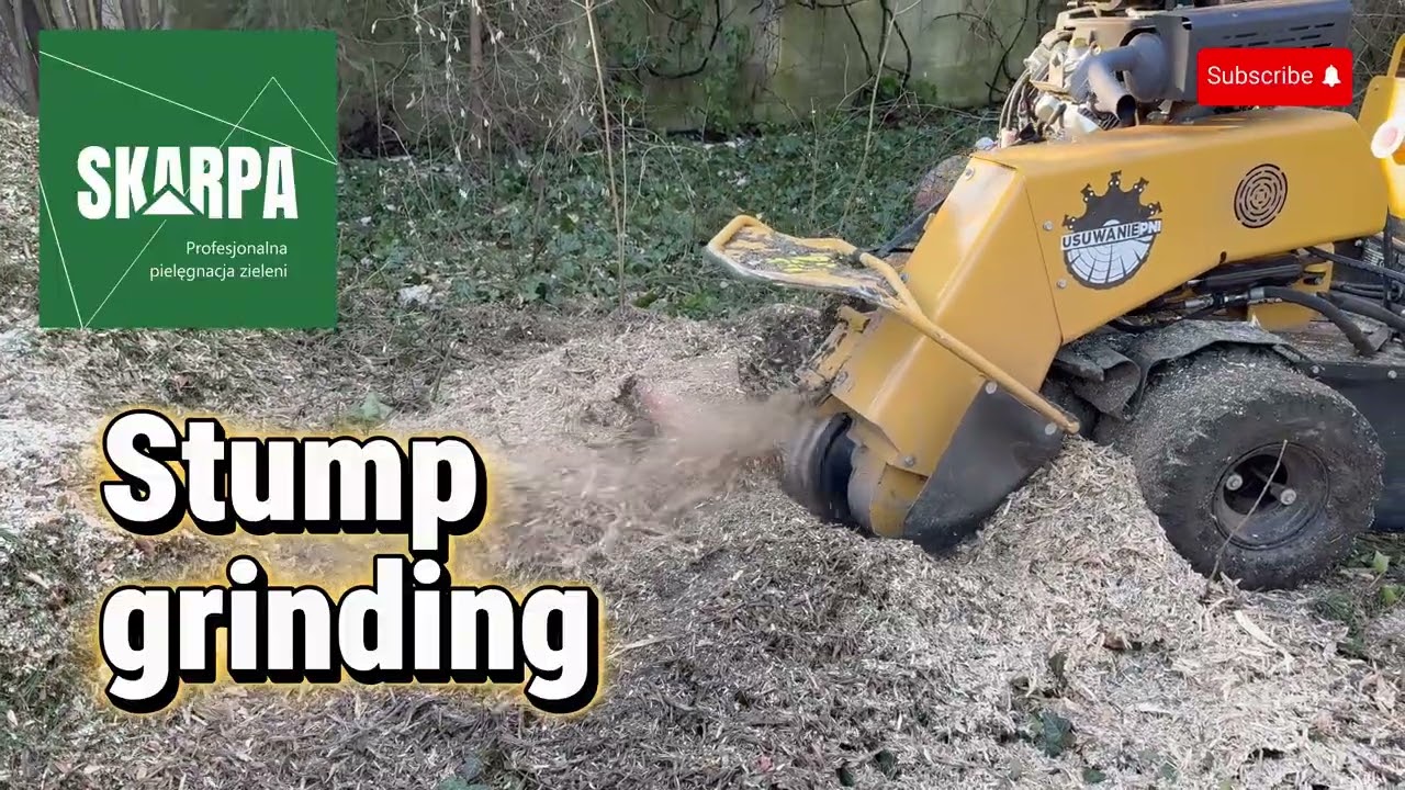 Stump Grinding with a Professional Vermeer Stump Grinder | SKARPA Katowice