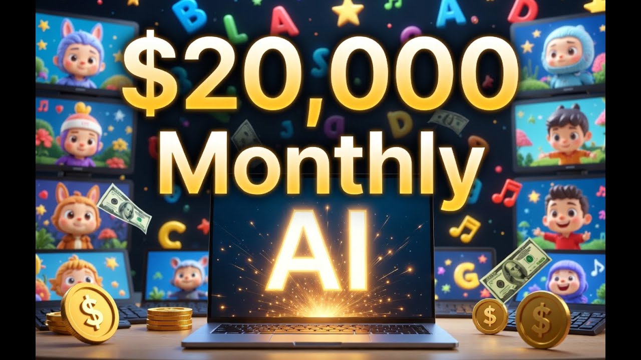 $20,000 Every Month Posting Faceless AI Kids Videos for Free!