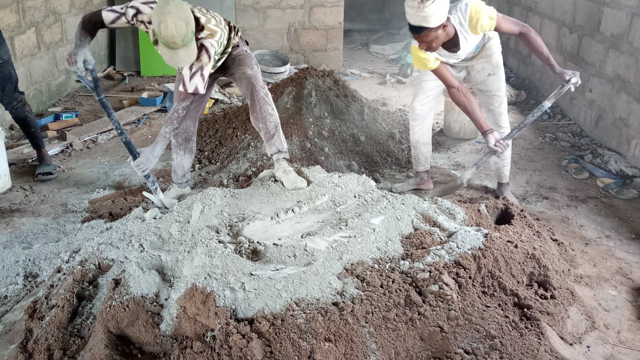 Mixing Cement And Sand For Plastering || What You Need For Plastering House #Finamike #BuildingHouse