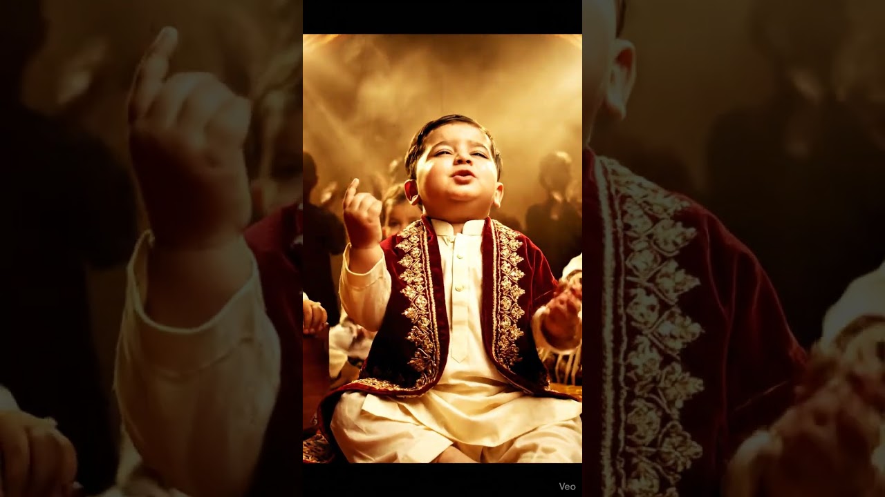 Baby singer in his concert! 😍🎤 #ai #qawwali #pakistan #shorts #baby #nfak #vintagevibes