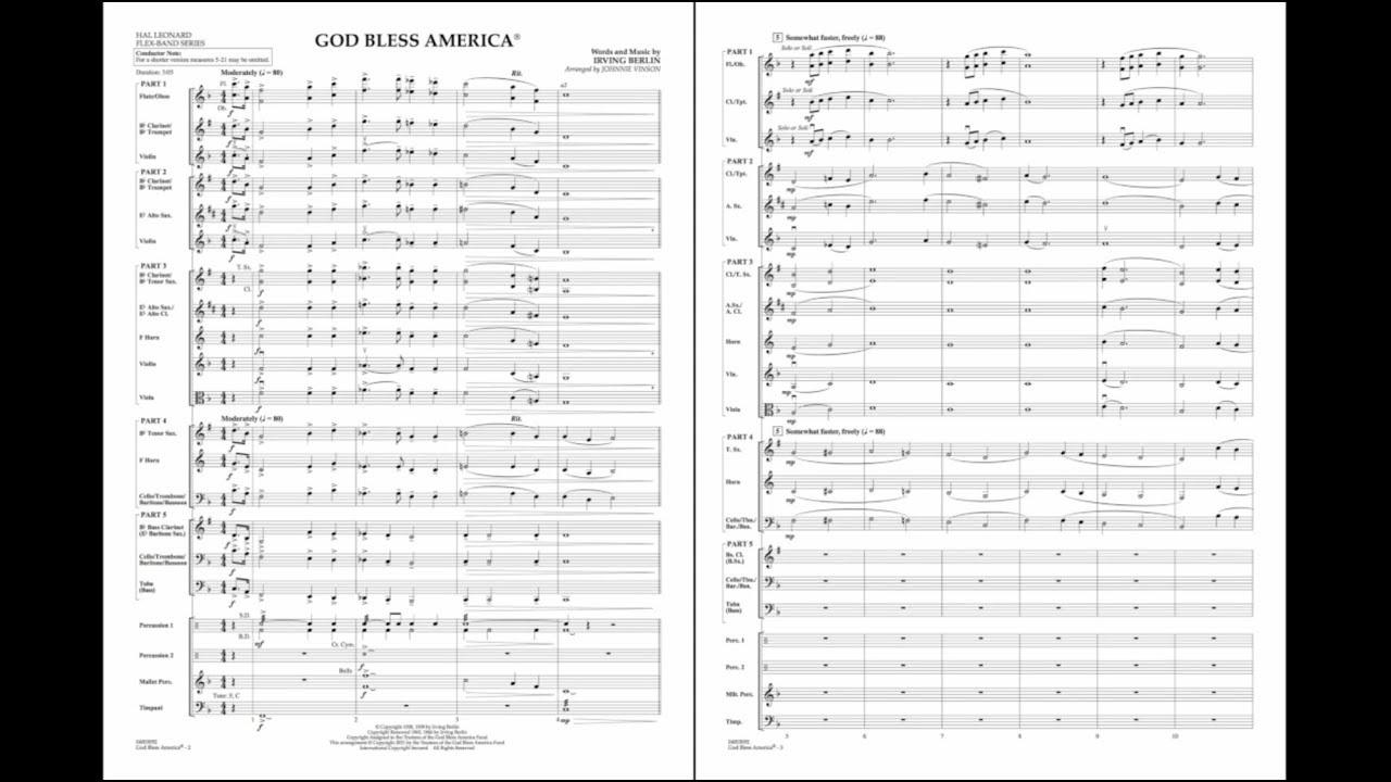 God Bless America® by Irving Berlin/arr. Johnnie Vinson