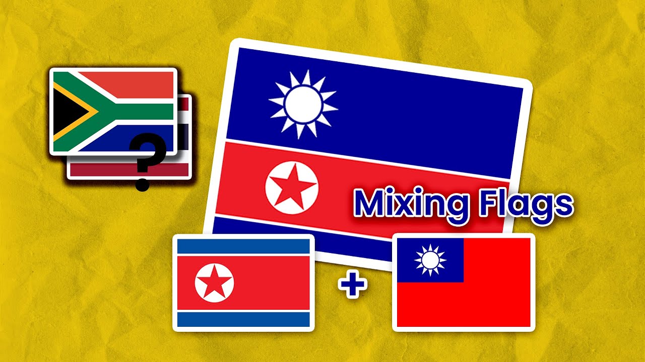 Flags Hit Each Other (And Mixing) | دمج اعلام الدول مع الاسم