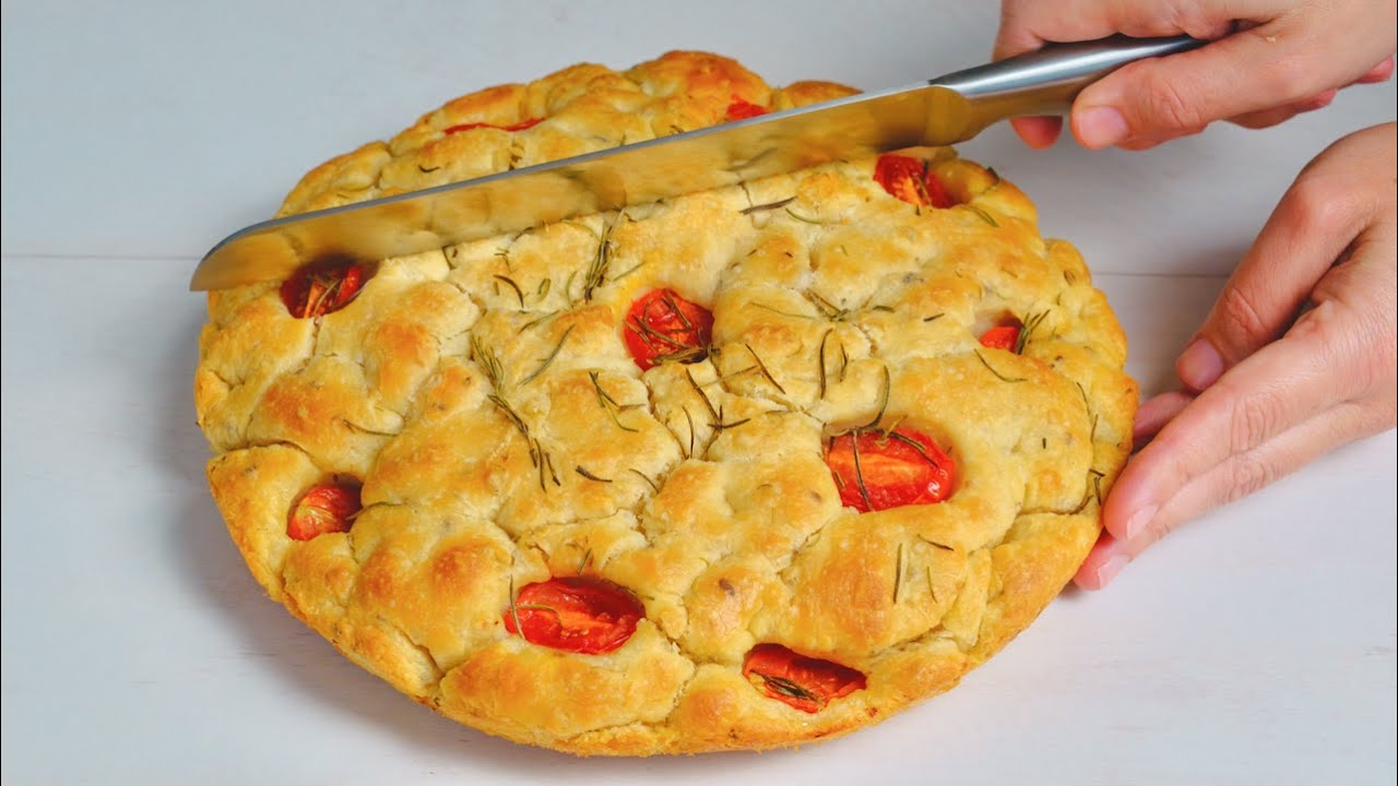 Try this easy bread Focaccia recipe &raquo; Delicious vegan bread anyone can make at home 👍