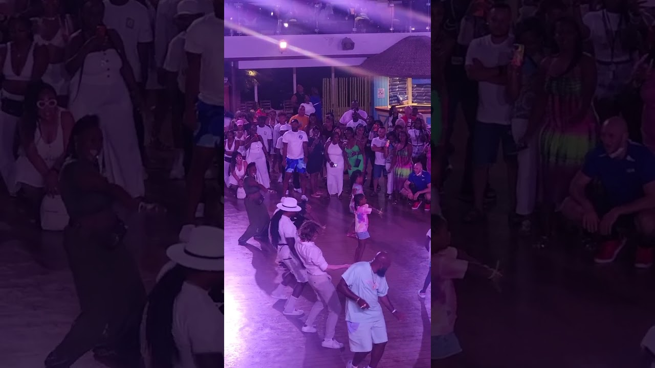 All white party dance off on Carnival Cruise!