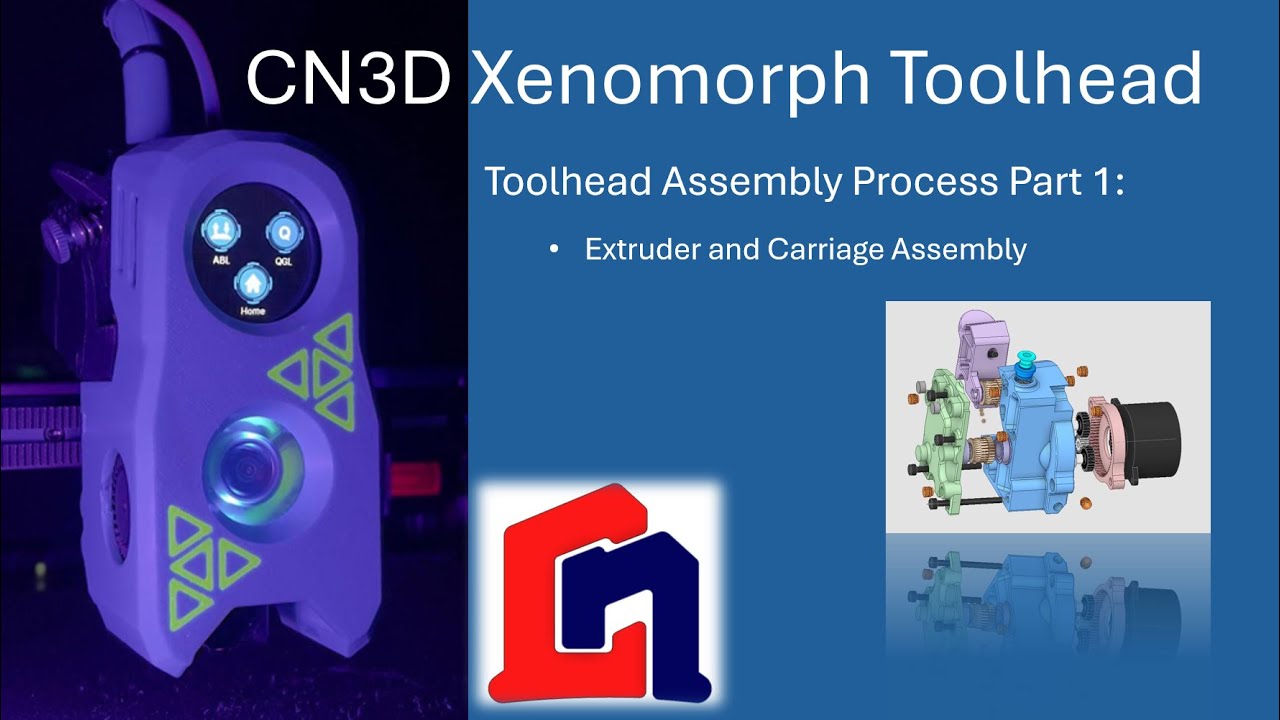 CN3D Xenomorph Extruder and X Carriage Assembly