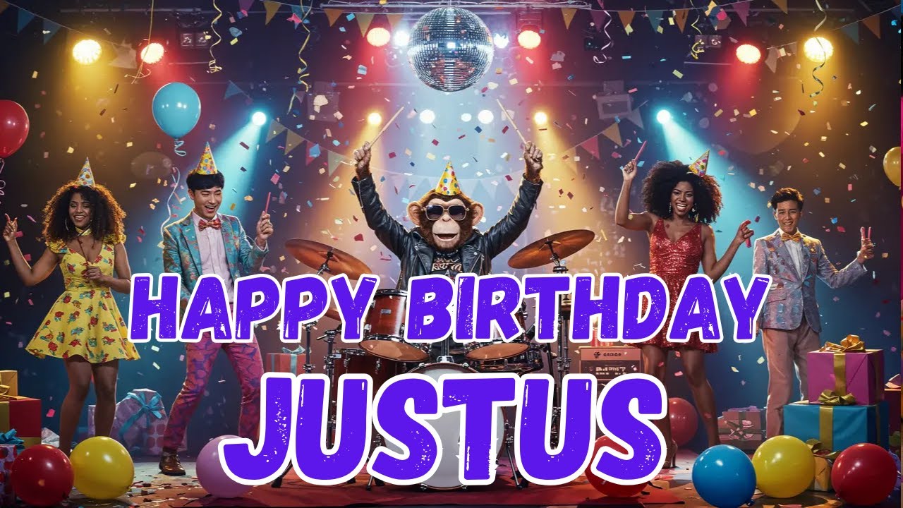JUSTUS Happy Birthday Song - Happy Birthday to Justus