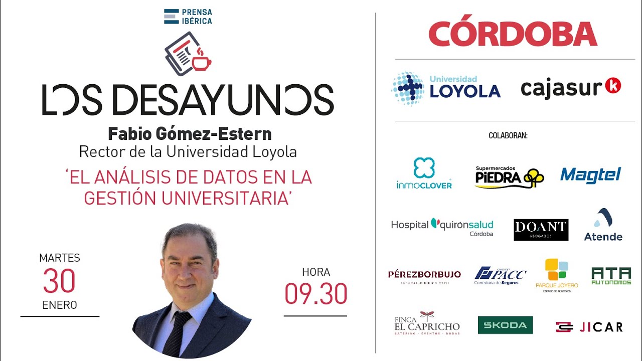 Fabio Gómez-Estern, rector de la Universidad Loyola, en Los Desayunos de CÓRDOBA
