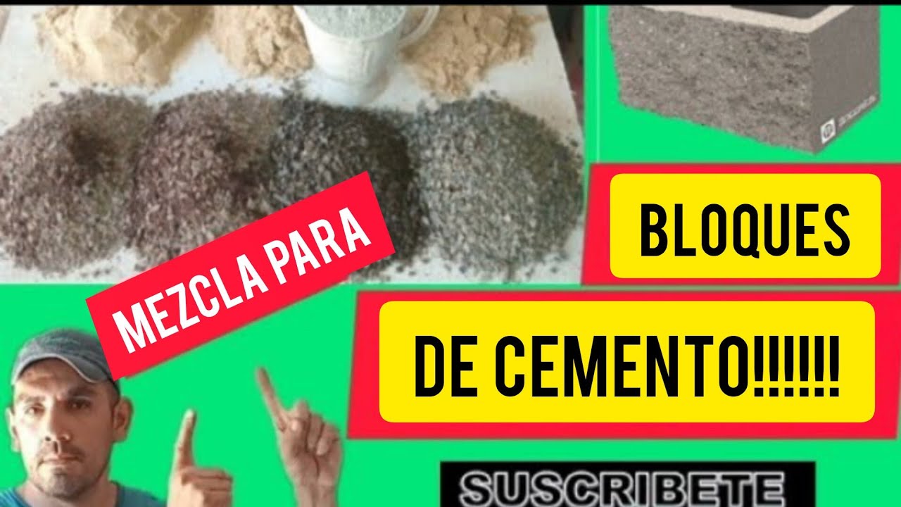 Mezcla Semi seca para fabricar Bloques de Cemento_