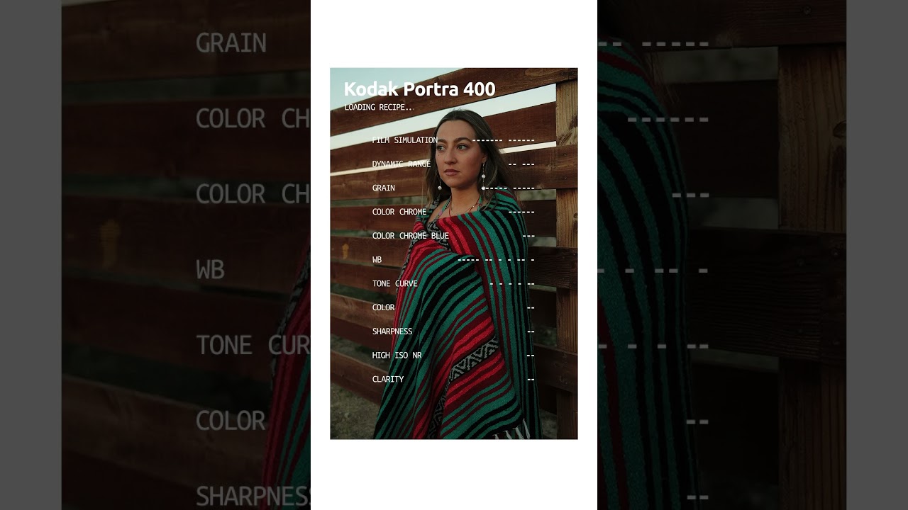 Kodak Portra 400 Recipe #fujifilm #x100vi