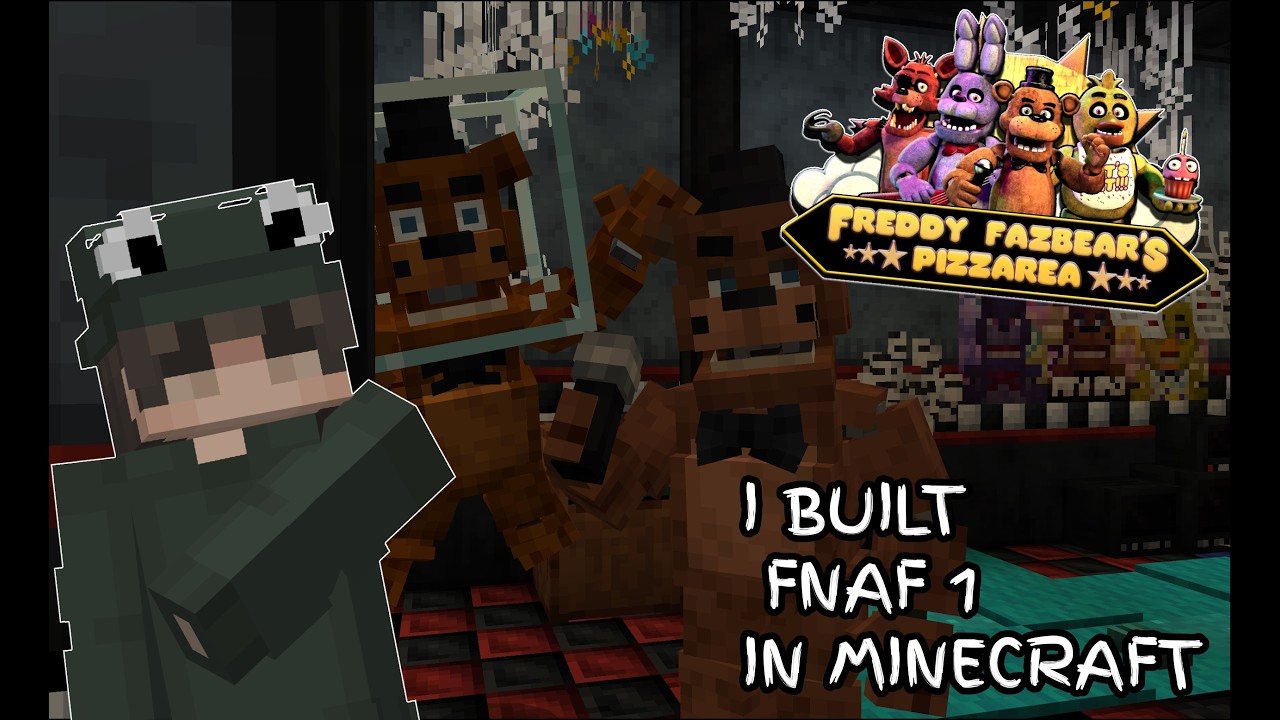 I BUILT FNAF1 In MINECRAFT! Tour + Talking  🐻🍕🎤