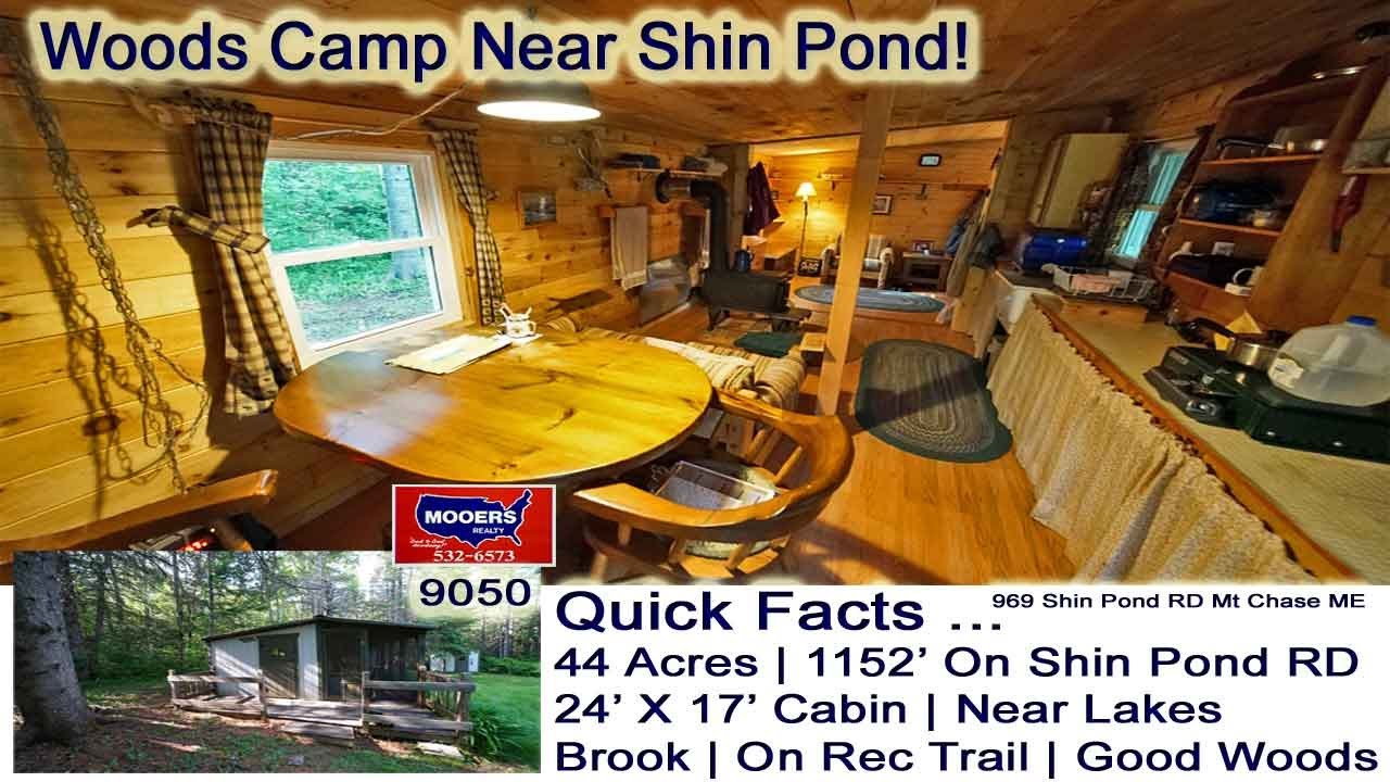 Maine Land, Cabin Near Baxter Park, Shin Pond, In MT Chase ME | MOOERS REALTY 9050