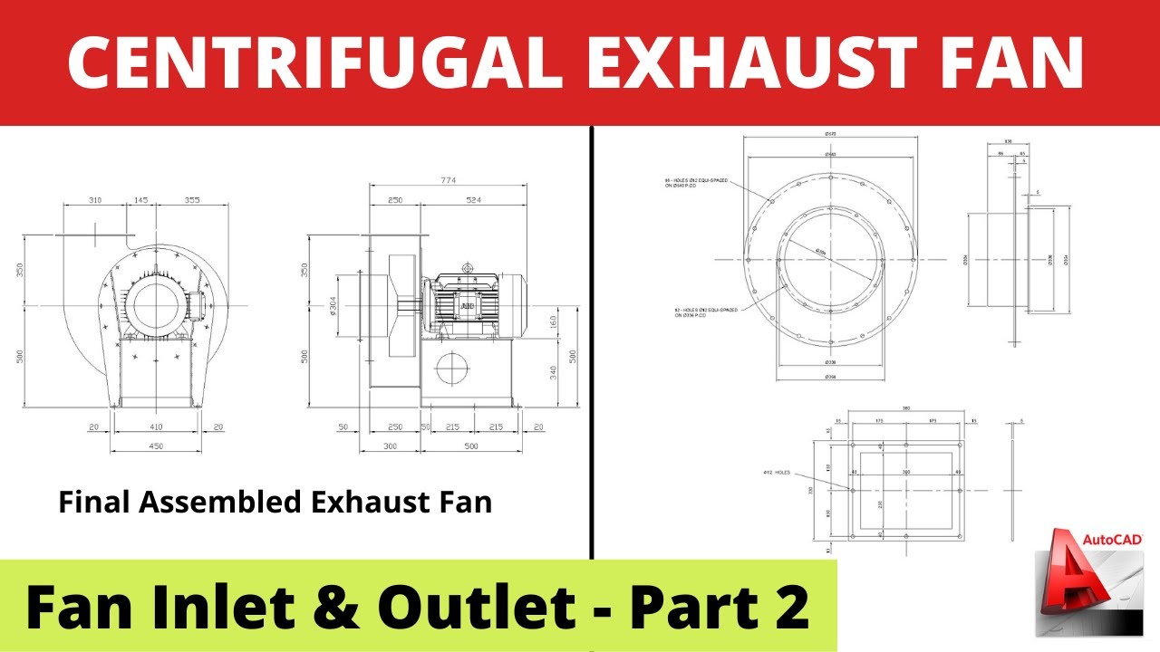 AutoCAD Tutorial | Fan Inlet & Outlet - Part 2 @vidclic