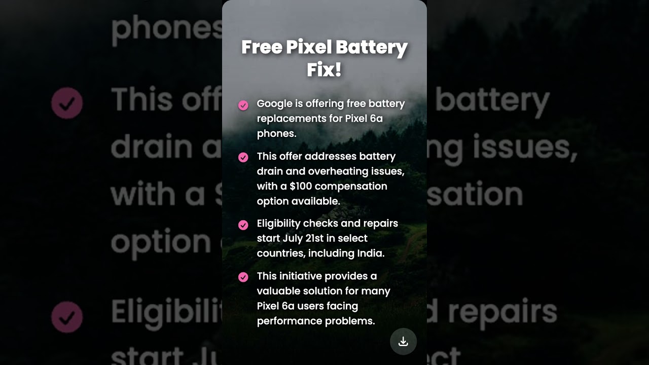 Google Offers Free Pixel 6a Battery Fix!
