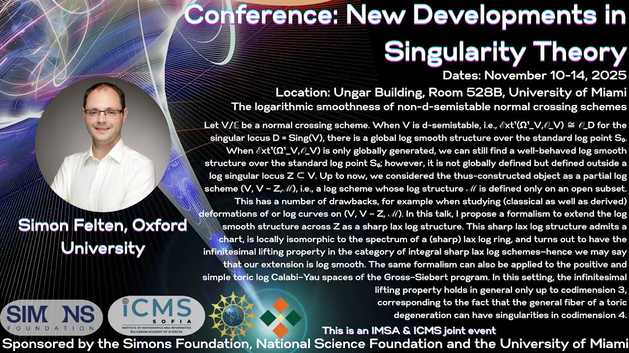 Simon Felten, Oxford Univ: The logarithmic smoothness of non-d-semistable normal crossing schemes