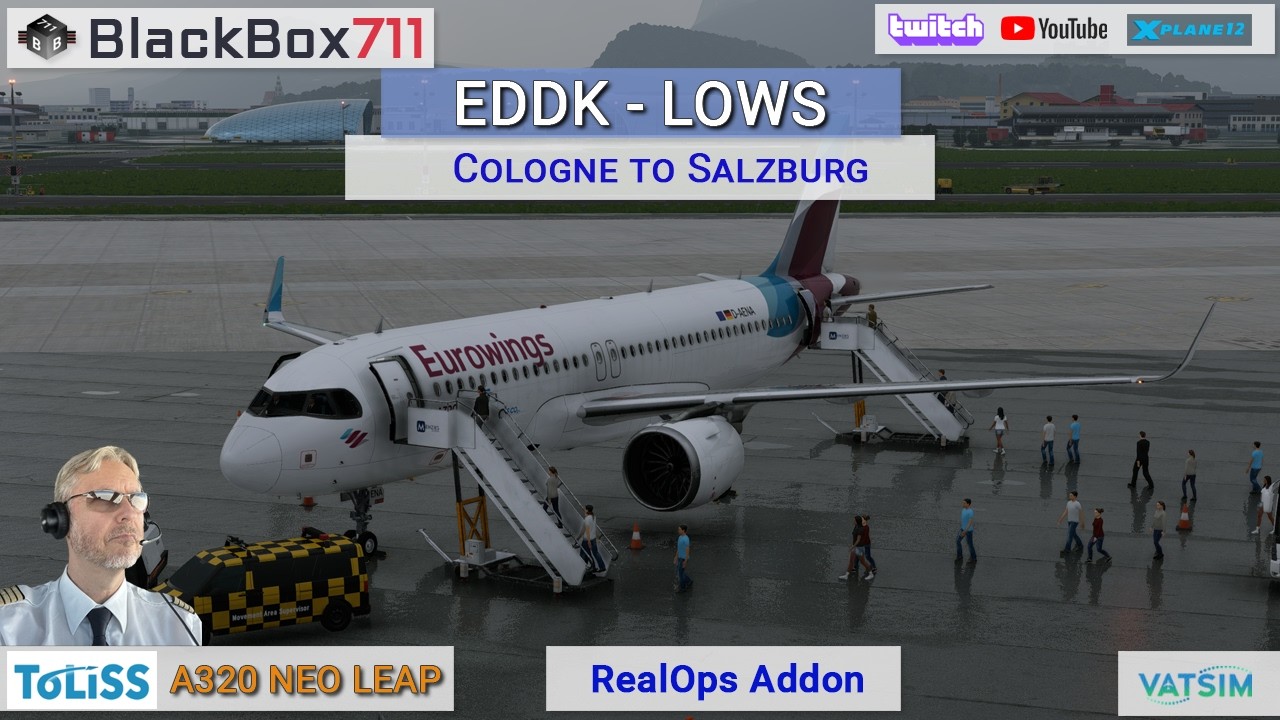XP12 Toliss A320 NEO LEAP | Cologne/EDDK to Salzburg/LOWS | VATSIM Salzburg Event