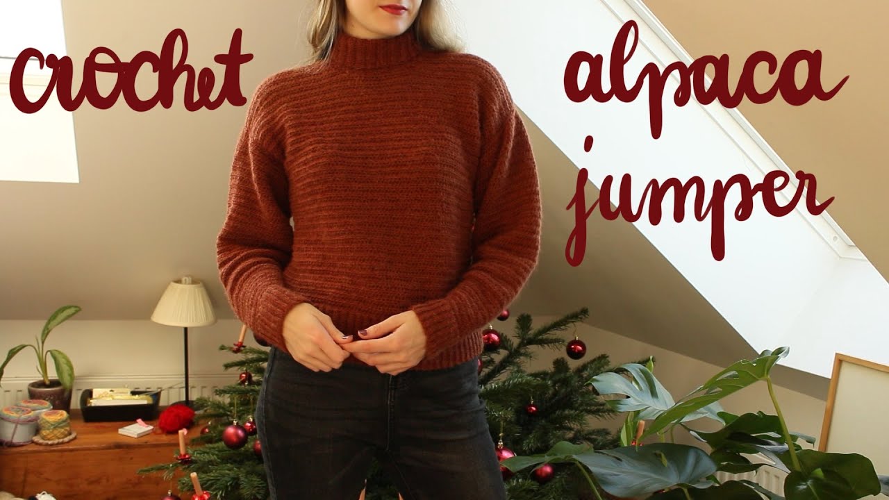 Crochet jumper with DROPS Alpaca yarn | crochet with me