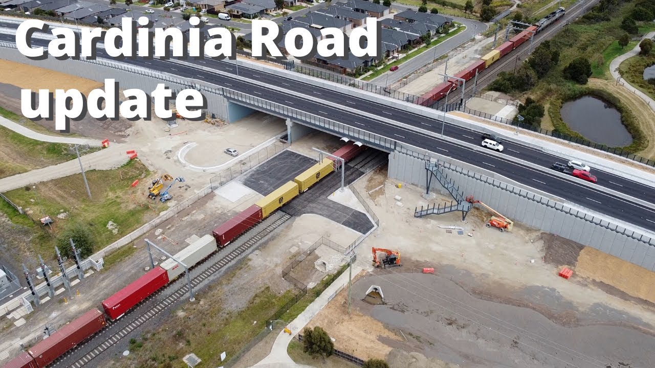 Cardinia Road level crossing is gone, drone update.