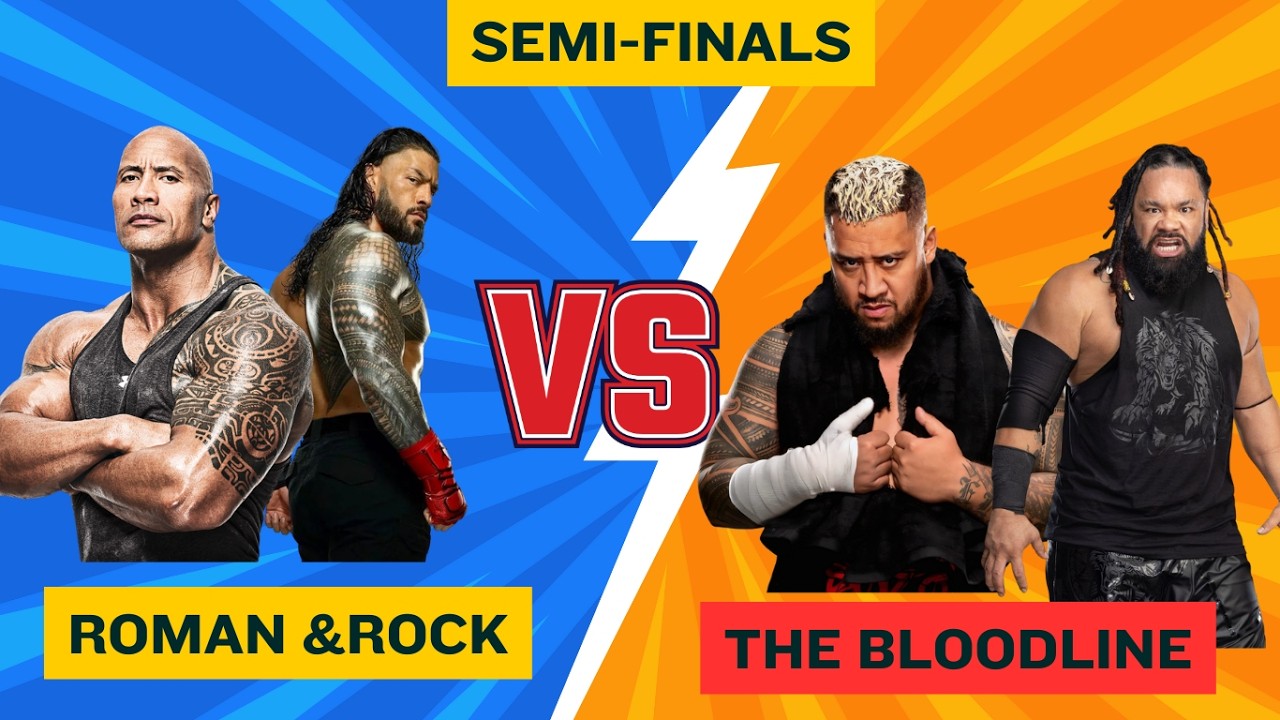 FULL MATCH : Roman reigns & The Rock Vs Jacob fatu & Solo sikoa | Bloodline tag team tournament |