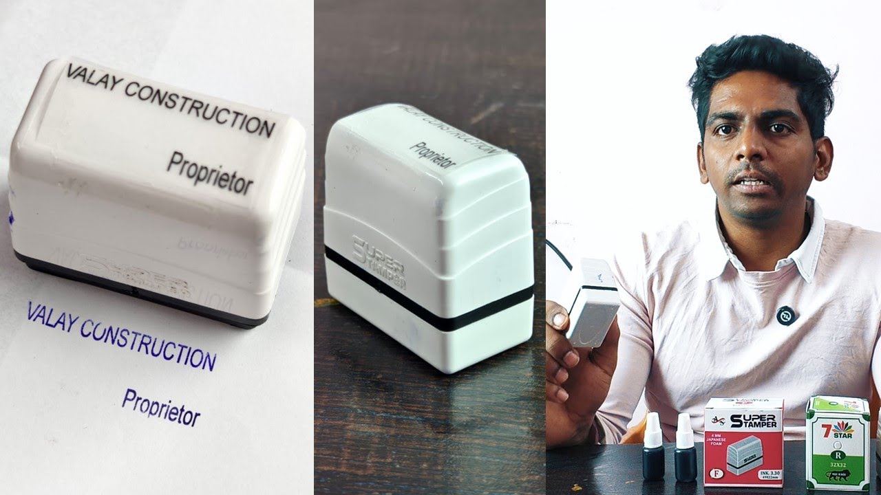 Easy Steps Refill Ink For Pre-ink Stamp प्री-इंक स्टैम्प के लिए स्याही को फिर से भरने के आसान स्टेप्