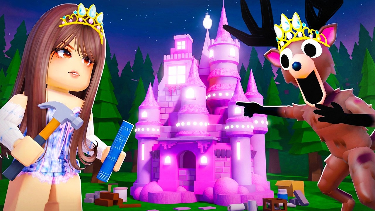 Building The ULTIMATE PRINCESS CASTLE BASE in 99 Nights In The Forest!