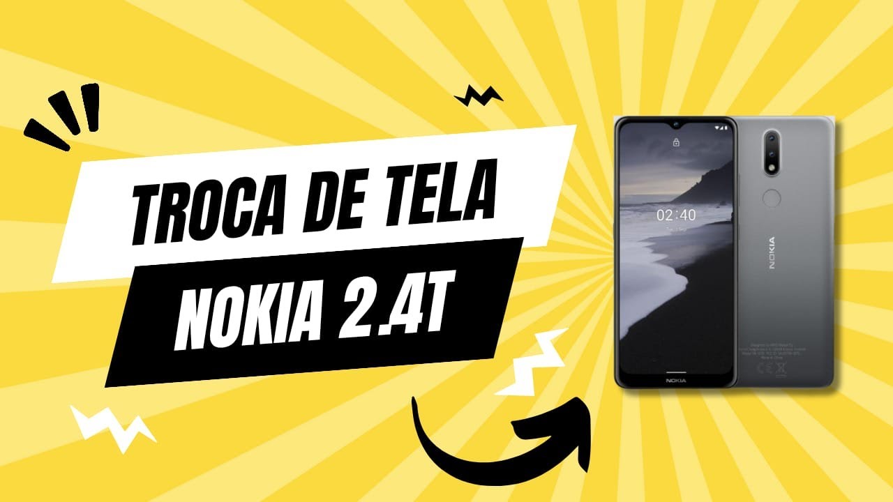 COMO ABRIR E TROCAR TELA CELULAR NOKIA 2.4 NA PRATICA
