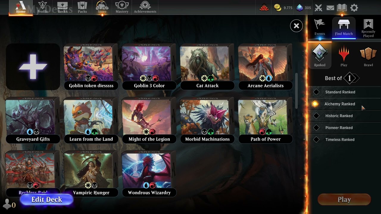What is the alchemy format in mtg arena quick explanation