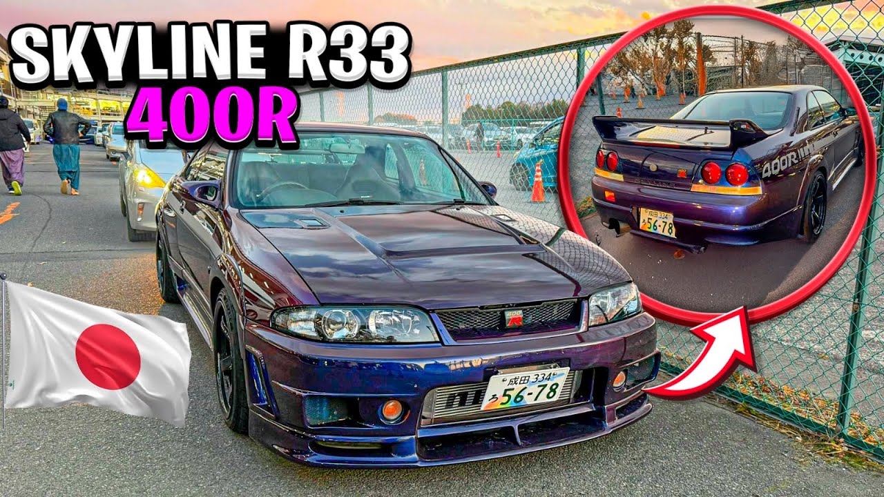 FUI NO LEILÃO DE TOKYO E ENCONTREI ESSE R33 400R NO ESTACIONAMENTO 🇯🇵.