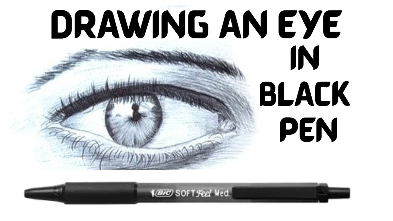 Drawing an Eye in Black Pen