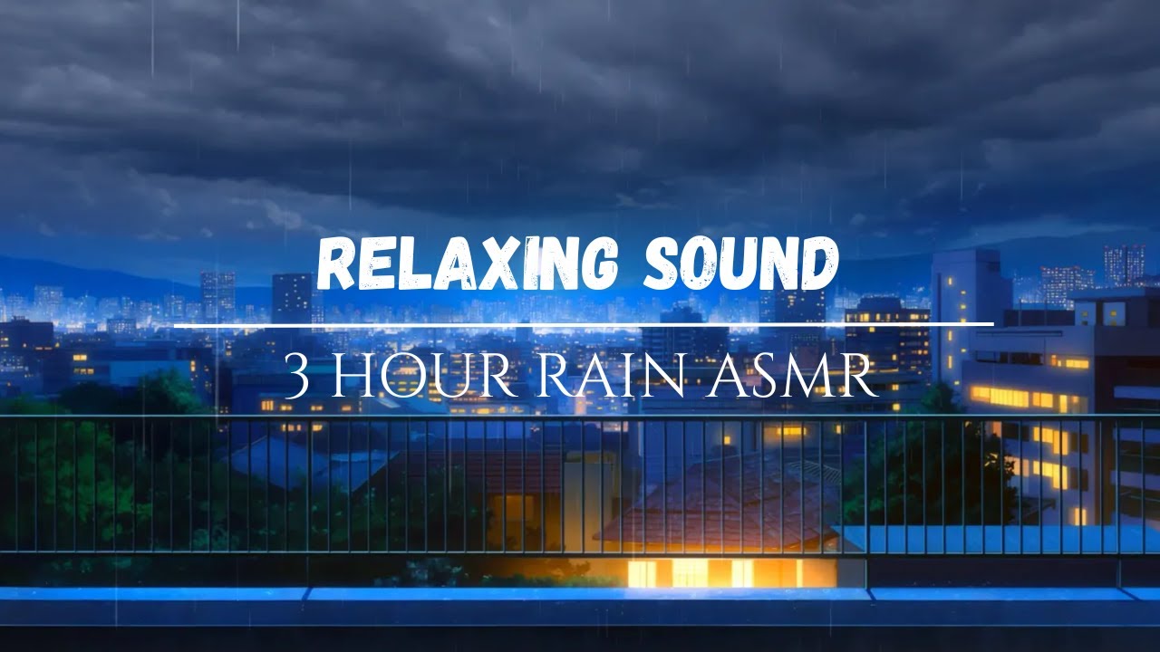 Japanese City Rain ASMR | 3 Hours Peaceful Night Ambience for Deep Sleep, Study & Stress Relief