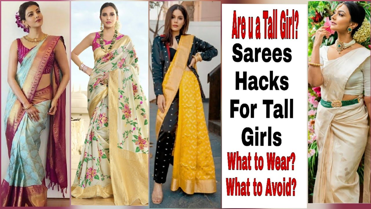 Tips for tall girls| Tall & slim girls sarres में कैसे दिखे छोटी | How to look short in sarees|