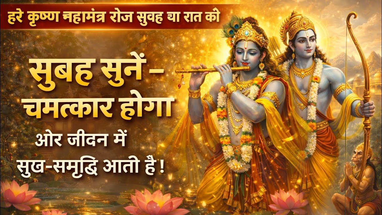 हरे कृष्णा हरे रामा महामंत्र सुबह सुनें – जीवन में चमत्कार होगा | Krishna Mahamantra @ajaykumar9844 