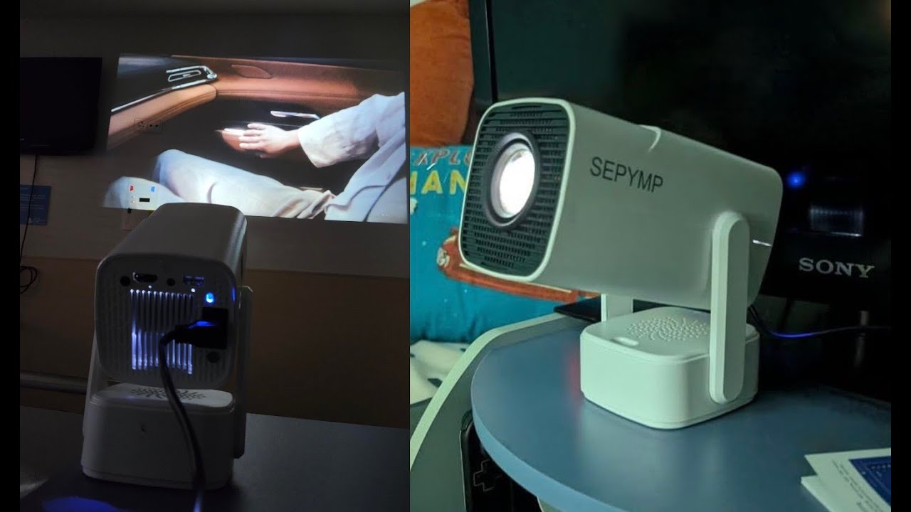 Proyector Portatil,SEPYMP Mini Proyector 4K,1080P HD-WiFi 6-BT 5.2, Android 13, Compatibile TEST