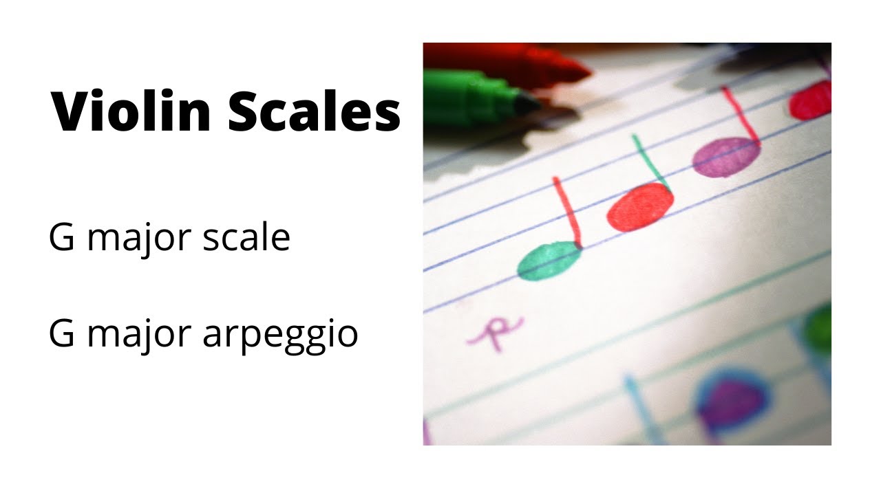 G Major Scale and Arpeggio for Violin Play Along