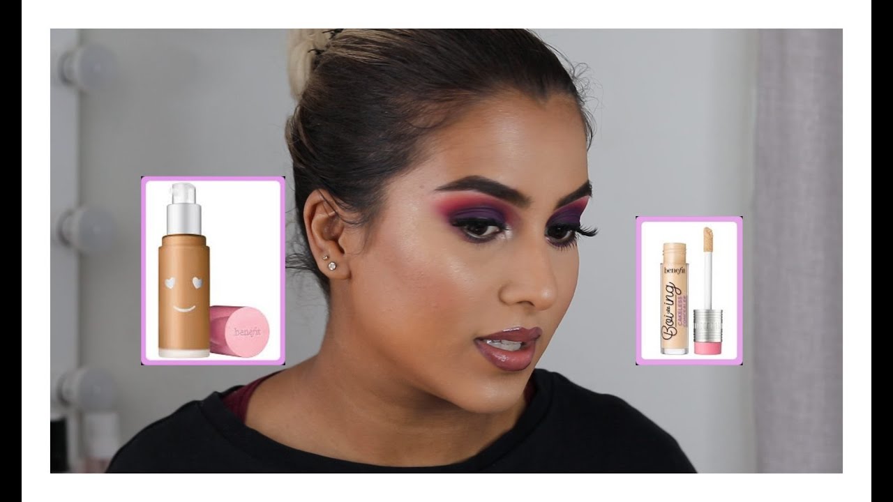 Benefit Hello Happy Brightening Foundation and  Boing Cakeless Concealer Review || Wear test