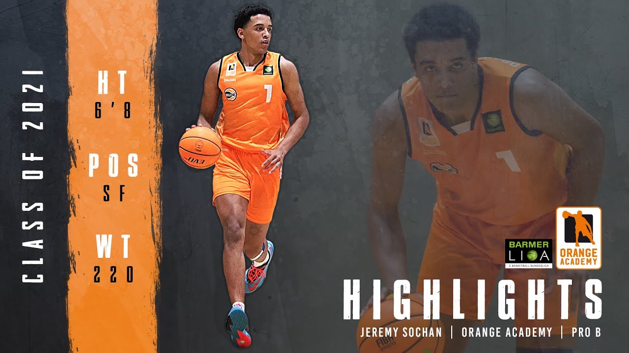 Jeremy Sochan (2021 Baylor Commit) Orange Academy Pro B 2020 Highlights